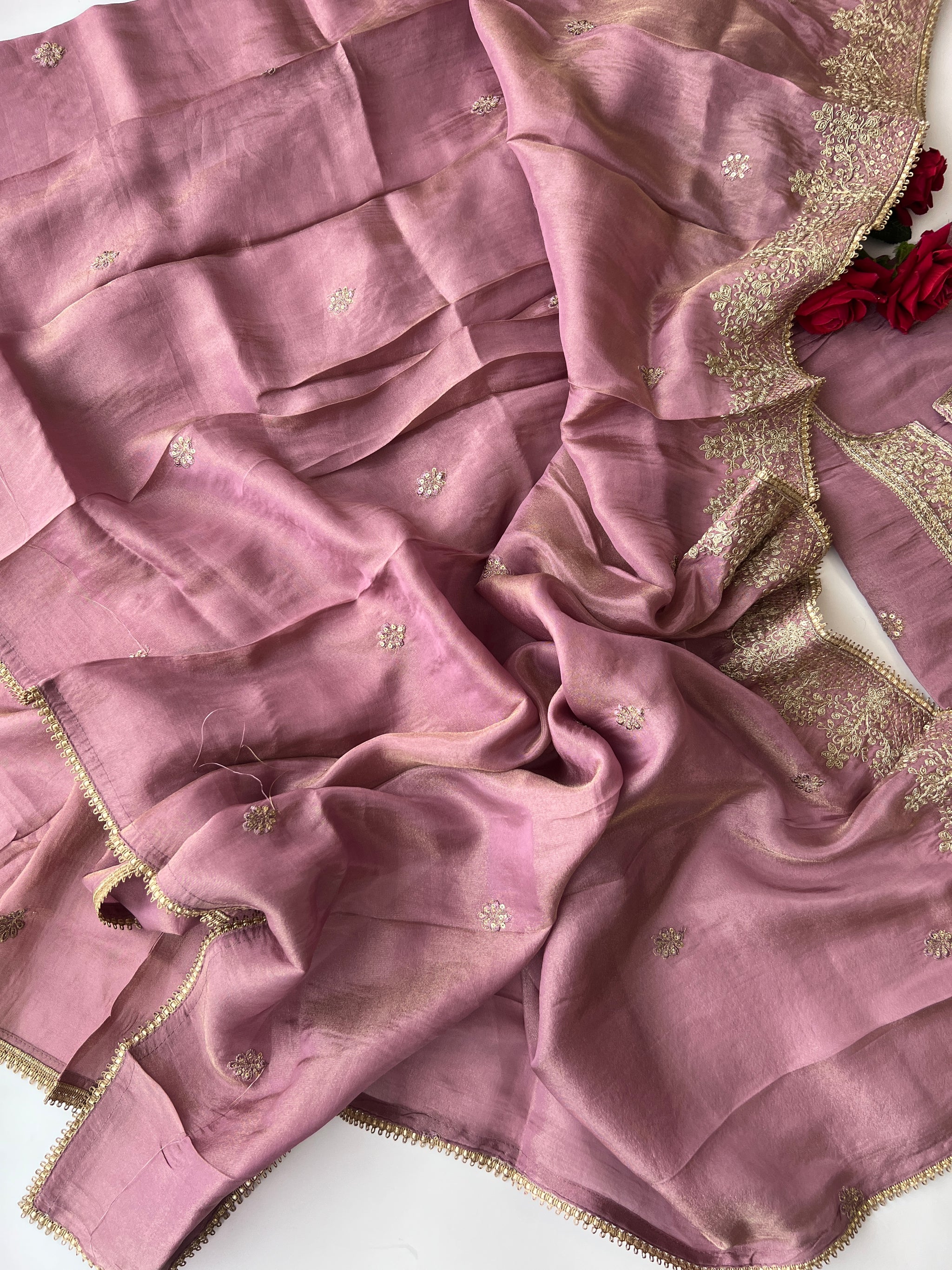 Tissue Russian Silk Dress Material