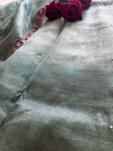 Pure Linen Tissue Cutwork designer unstitched dress material