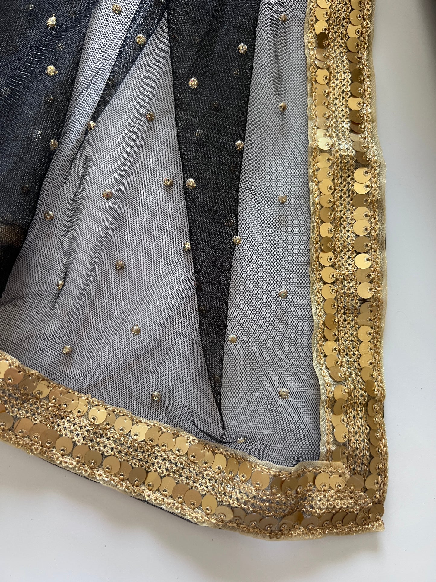 Black Banarsi Georgette Embroidered Unstitched Suit set