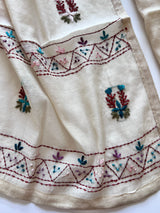 2 pc Cream Knot embroidery Unstitched suit material