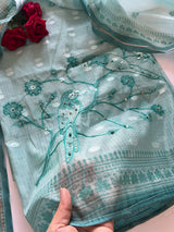 Bird Embroidered Unstitched Suit