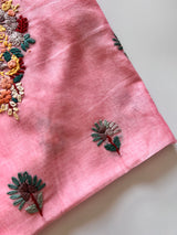 Knot embroidery Unstitched suit material 2 pc