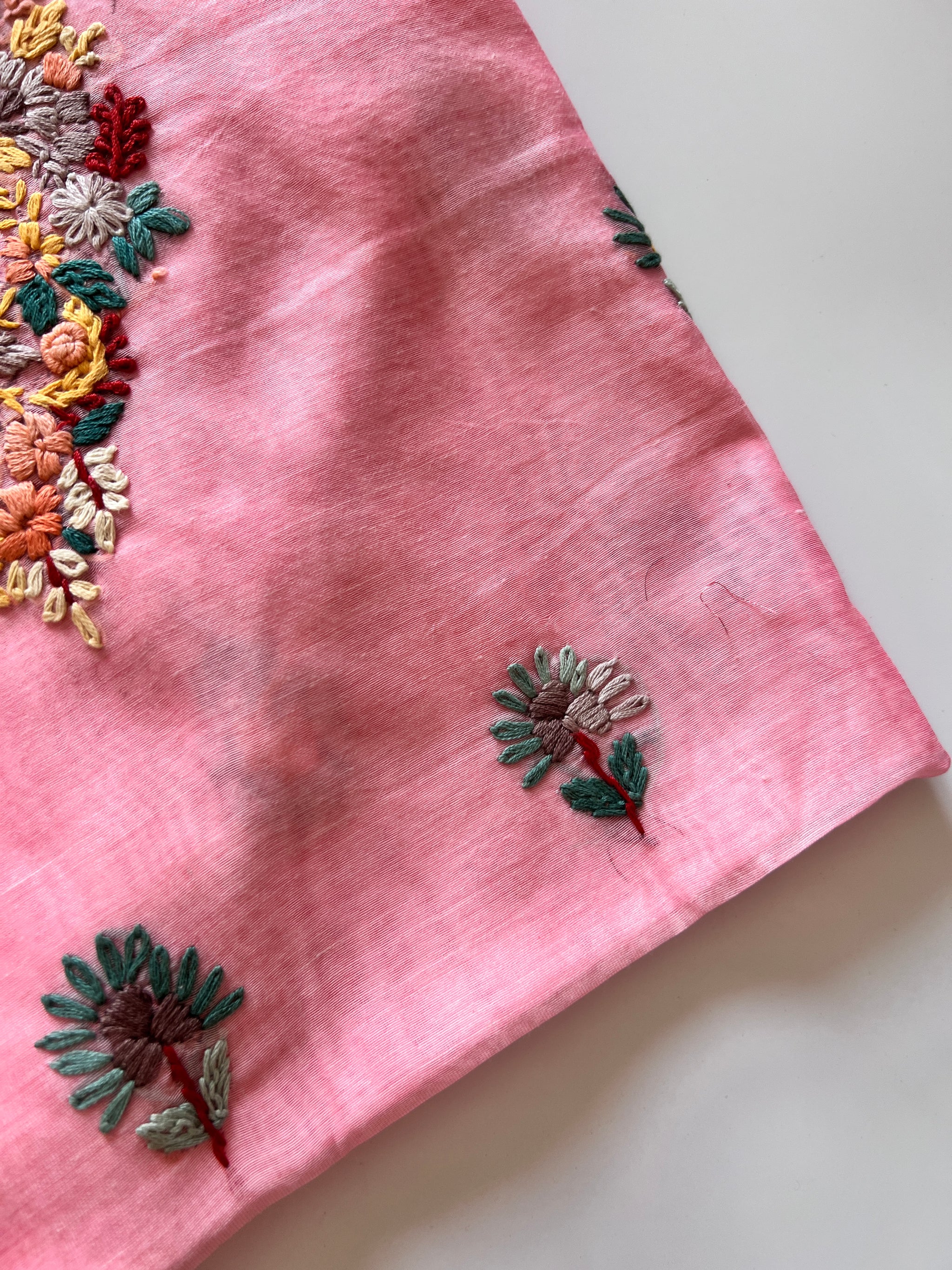 Knot embroidery Unstitched suit material 2 pc