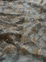 Grey net with Gotta work fabric