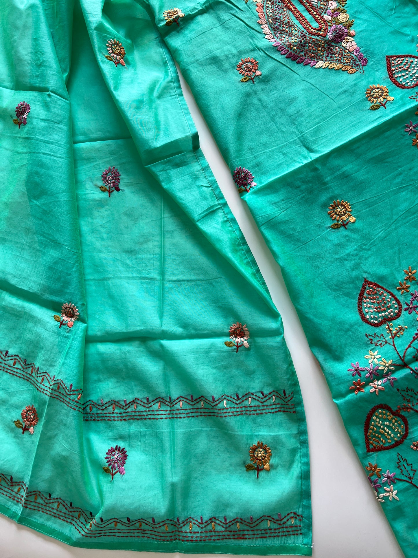 Knot embroidery Unstitched suit material