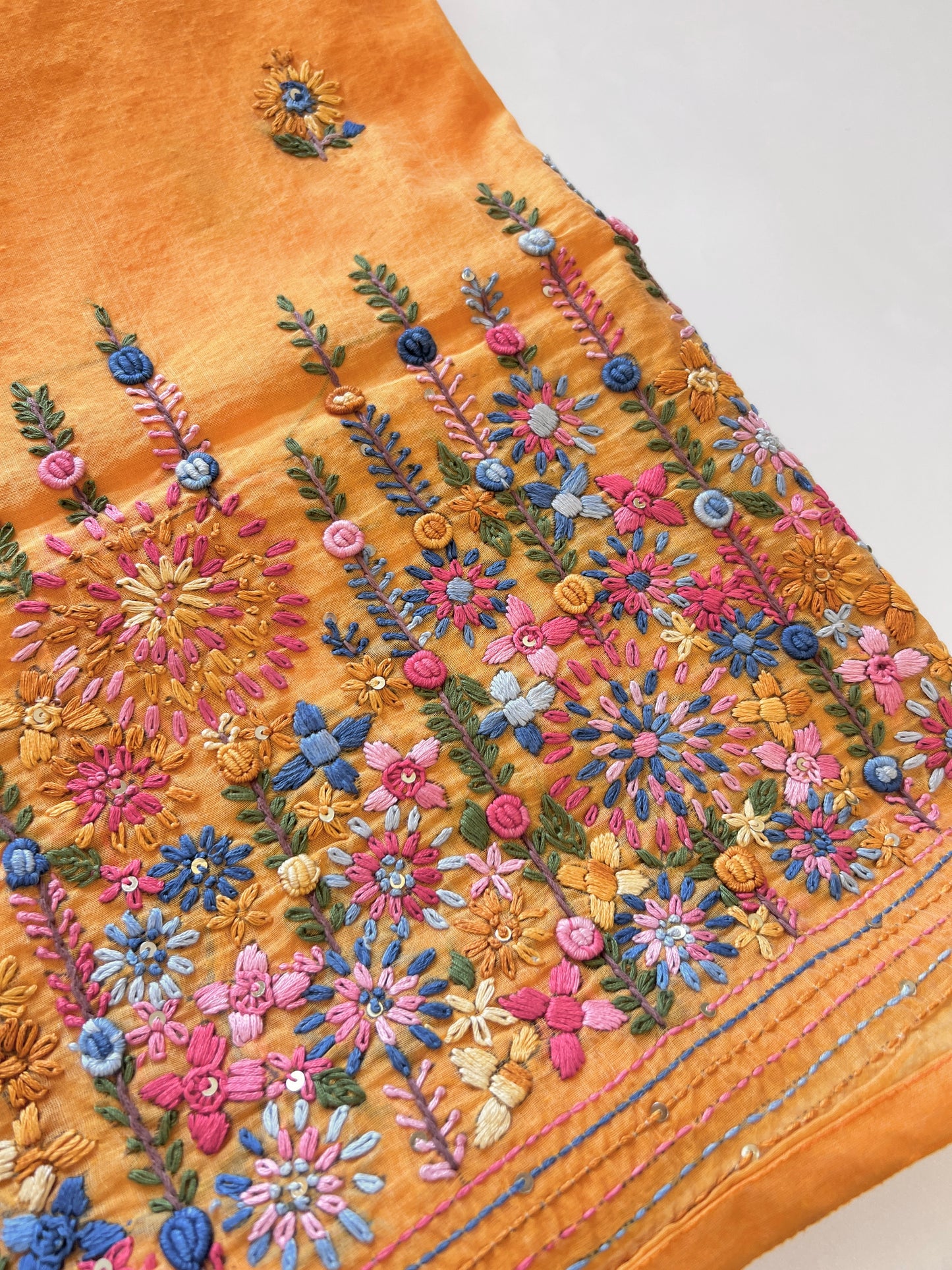 Knot embroidery Unstitched suit material 2 pc