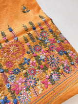Knot embroidery Unstitched suit material 2 pc