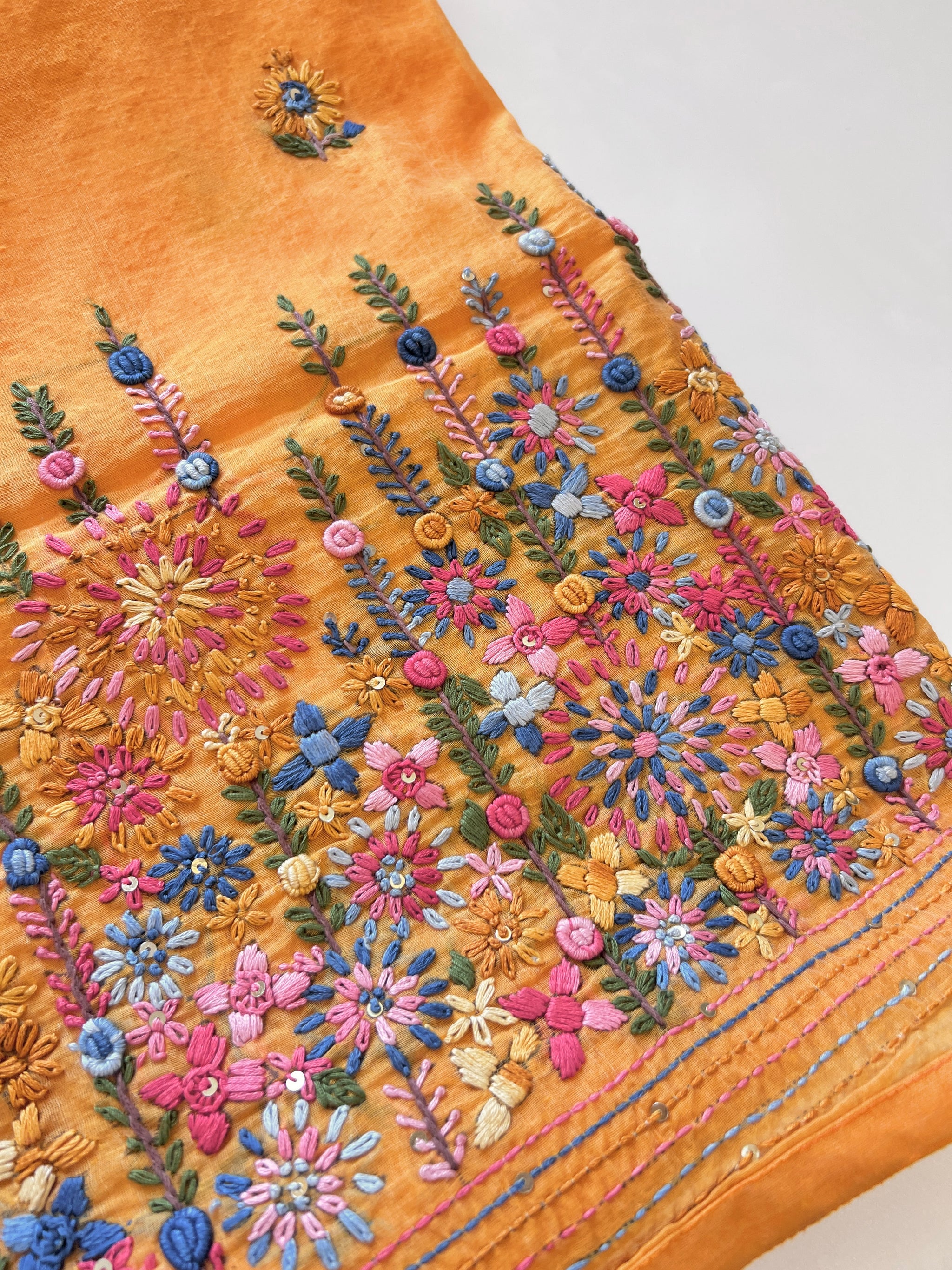 Knot embroidery Unstitched suit material 2 pc