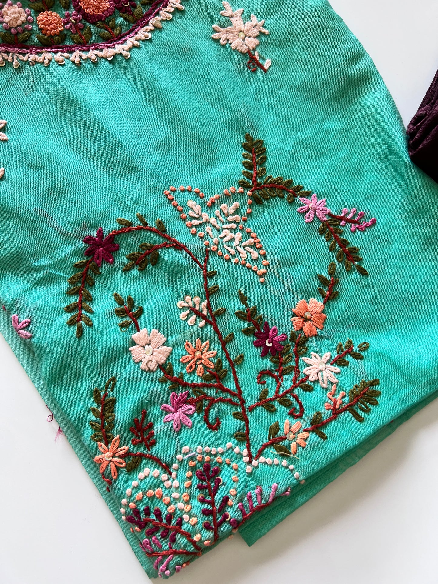 Knot embroidery Unstitched suit material
