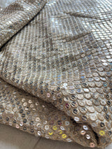 Dyeable georgette Sequin fabric. Big sequin fabric