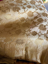 Golden Banarasi Brocade fabric