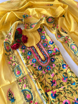 Phulkari embroidery Unstitched suit material