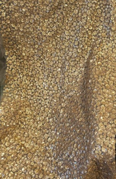 Golden Sequin blouse fabric