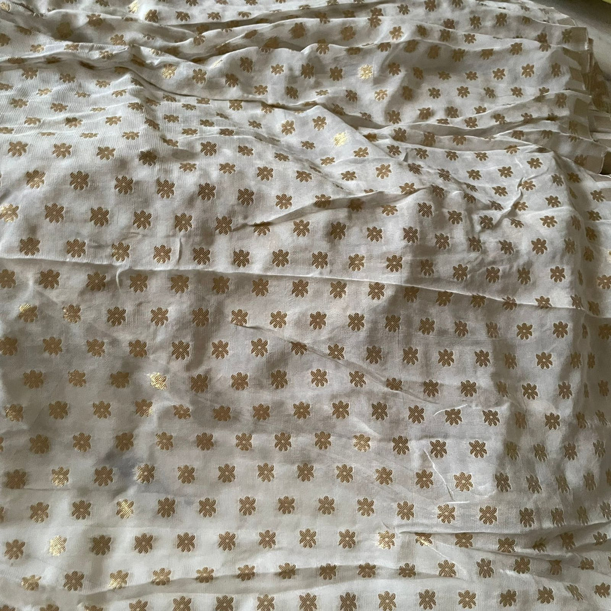 Dyeable Georgette Banarasi Flower Booti