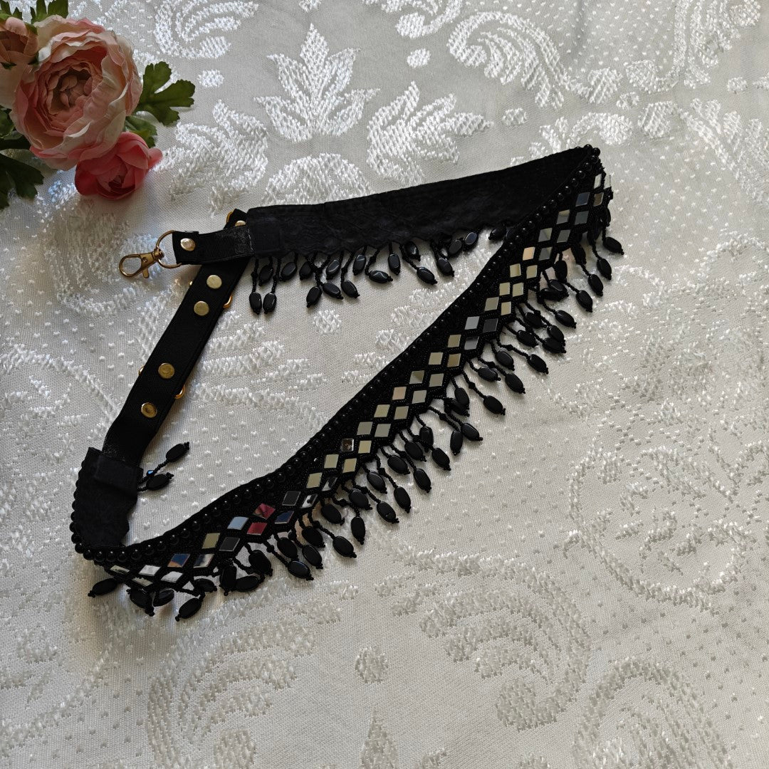 Black Fancy Saree Belt for women