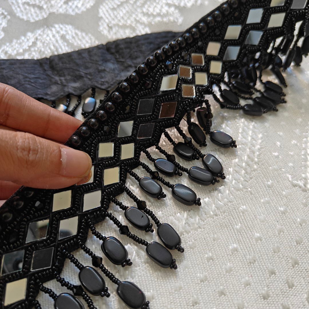 Black Fancy Saree Belt for women