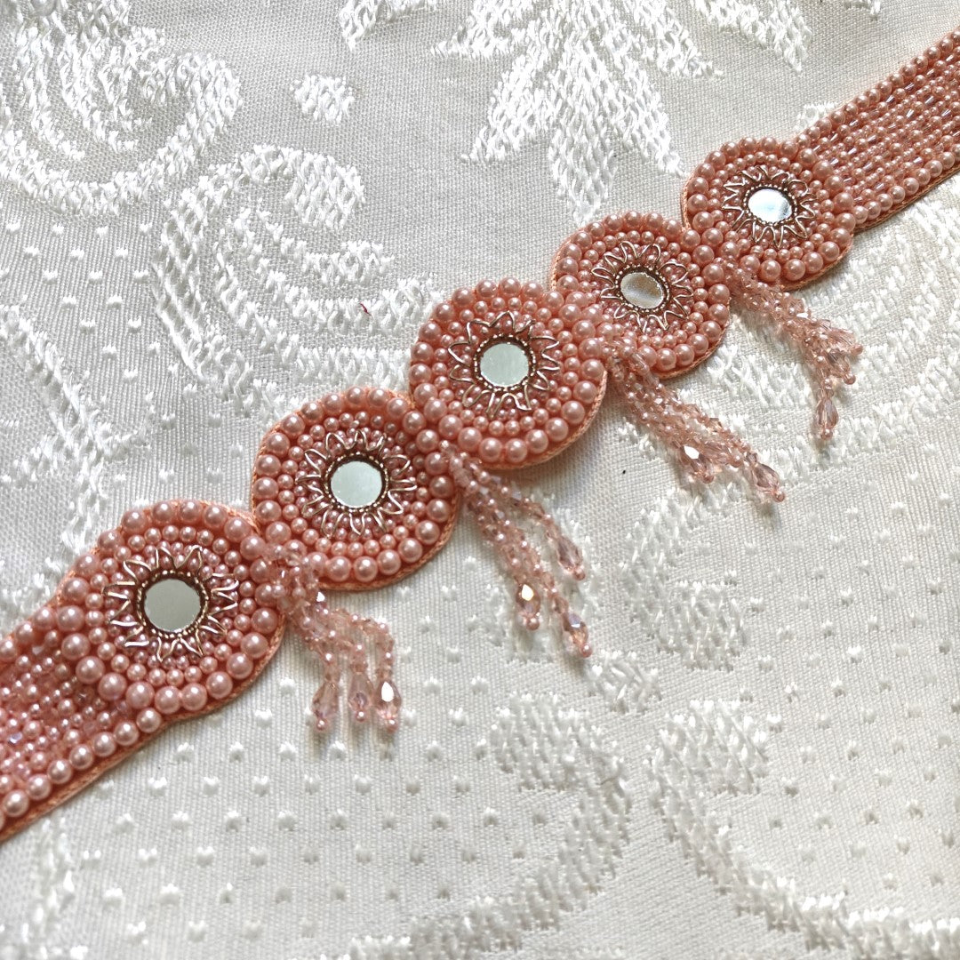 Peach Fancy Saree Belt for women