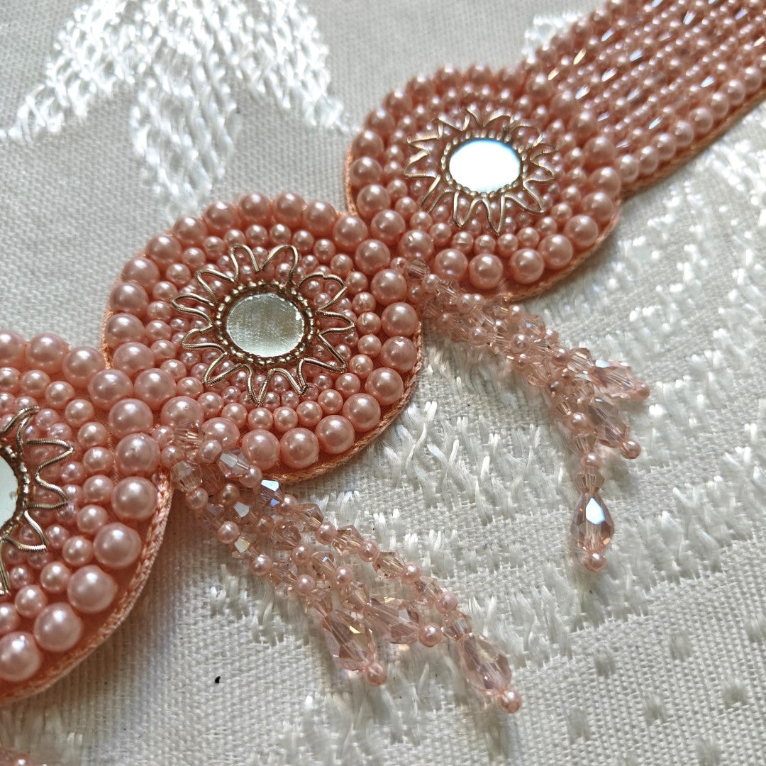 Peach Fancy Saree Belt for women