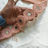 Peach Fancy Saree Belt for women