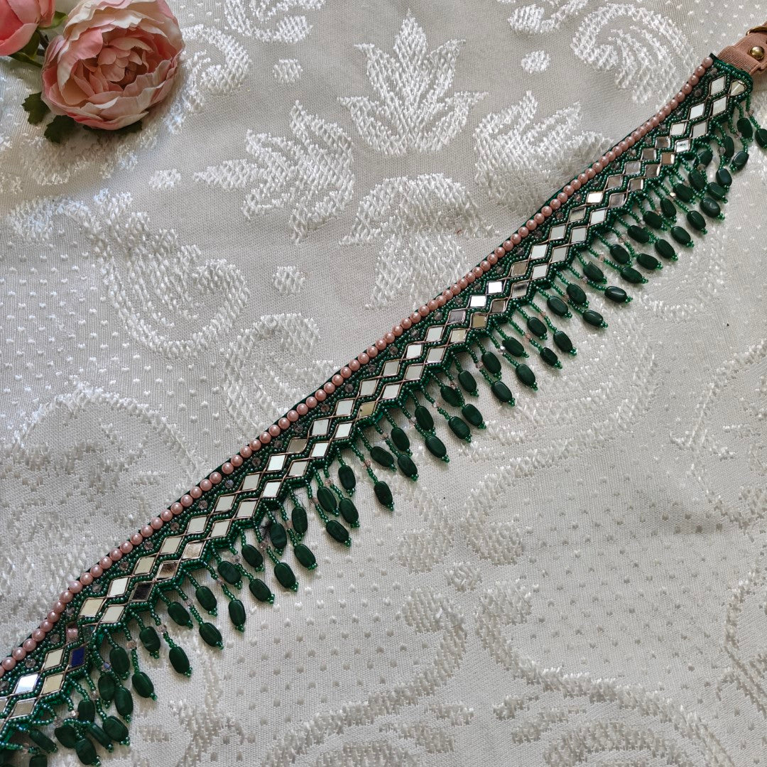Green Fancy Saree Belt for women