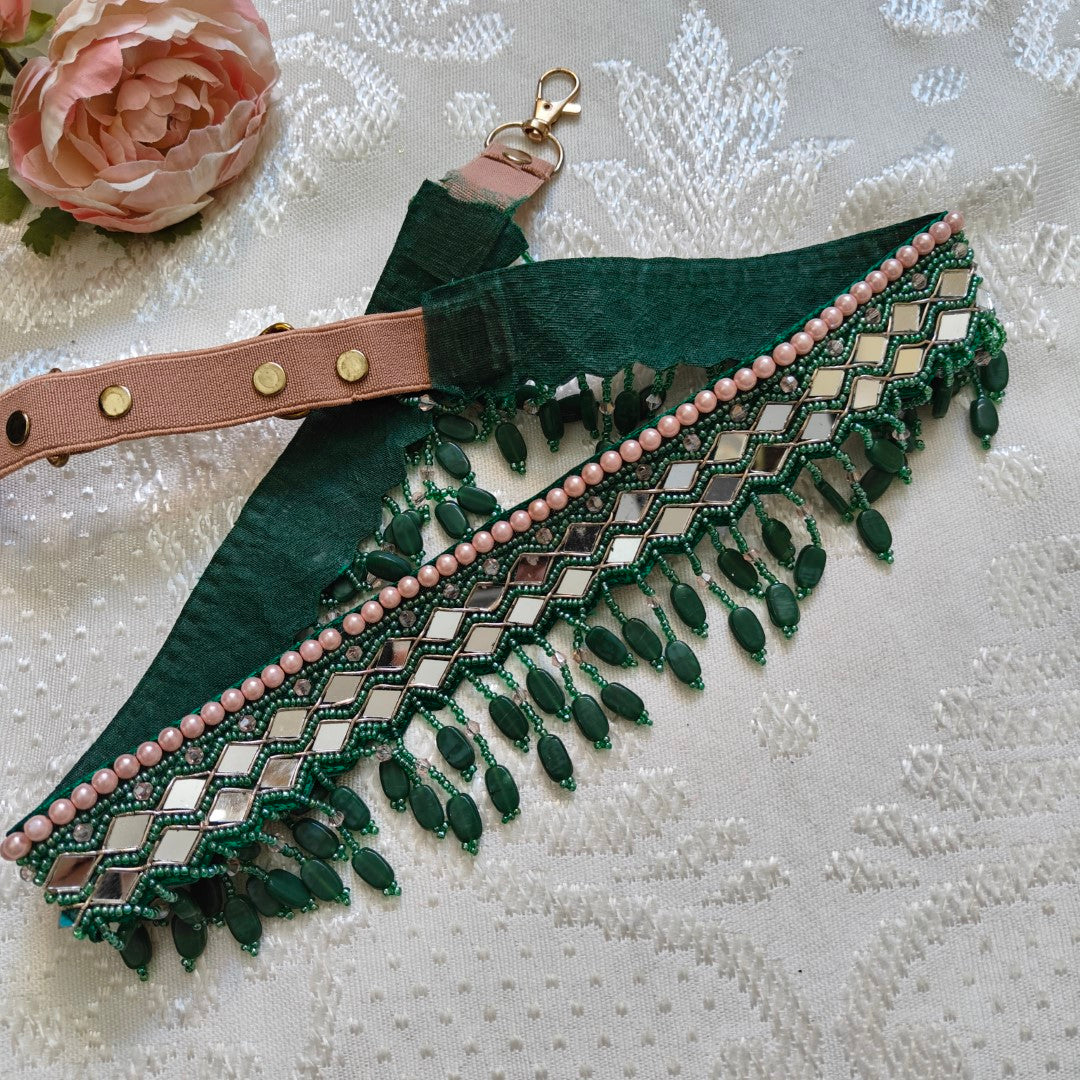 Green Fancy Saree Belt for women