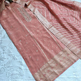 Rust Unstitched Dress material