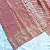 Rust Unstitched Dress material