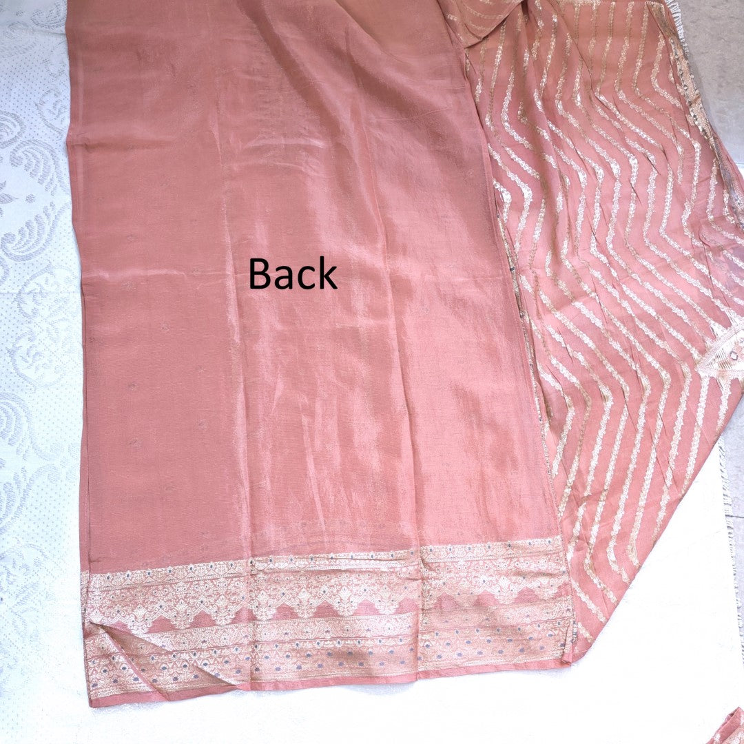 Rust Unstitched Dress material