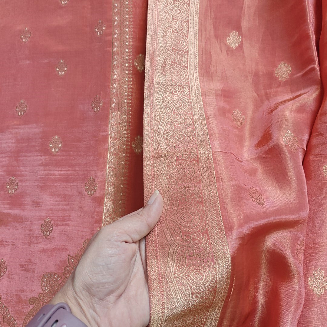 Kanjivaram weaving Unstitched Dress material