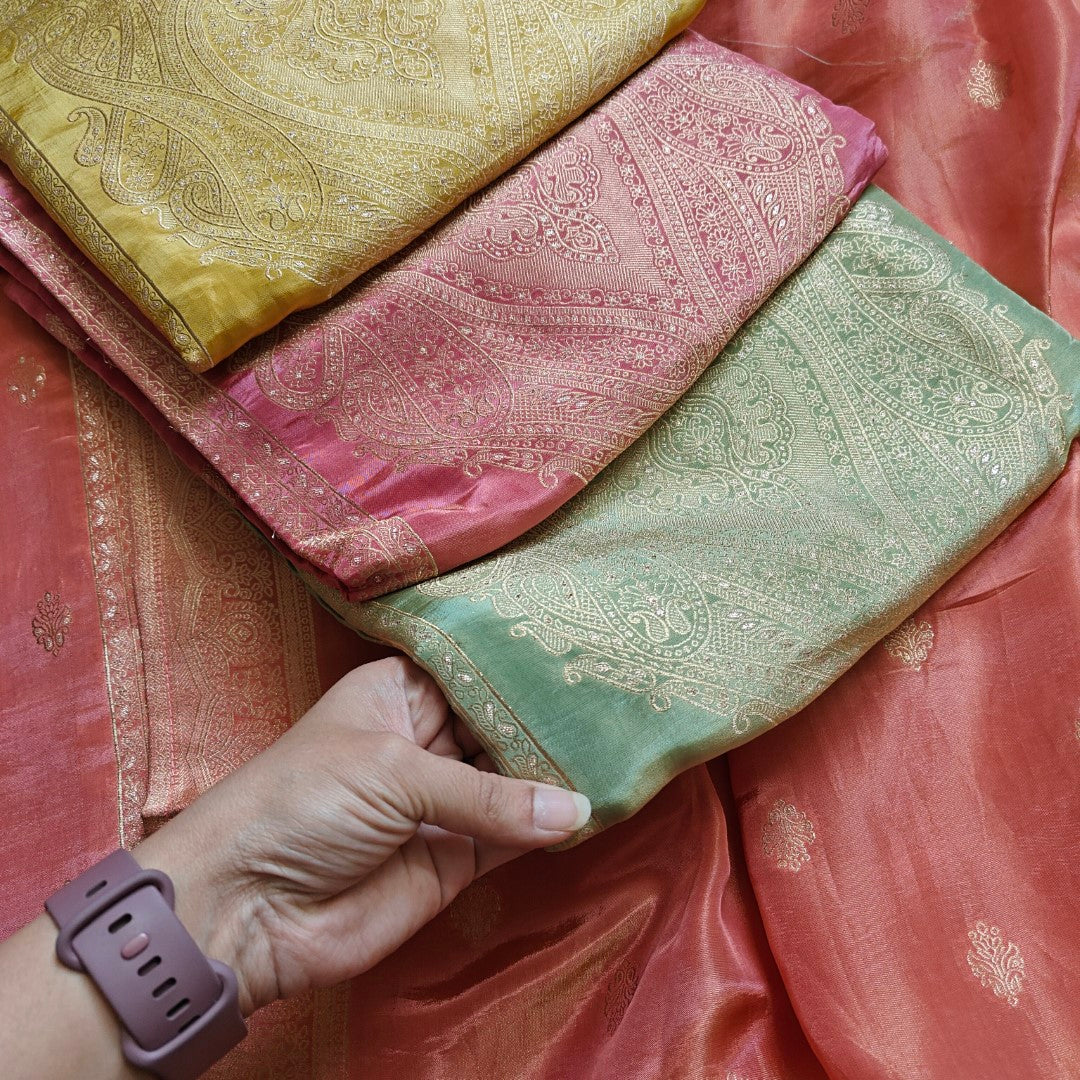 Kanjivaram weaving Unstitched Dress material