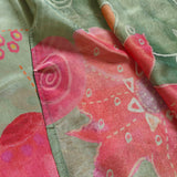 V neck Embroidery Tissue silk Dress material