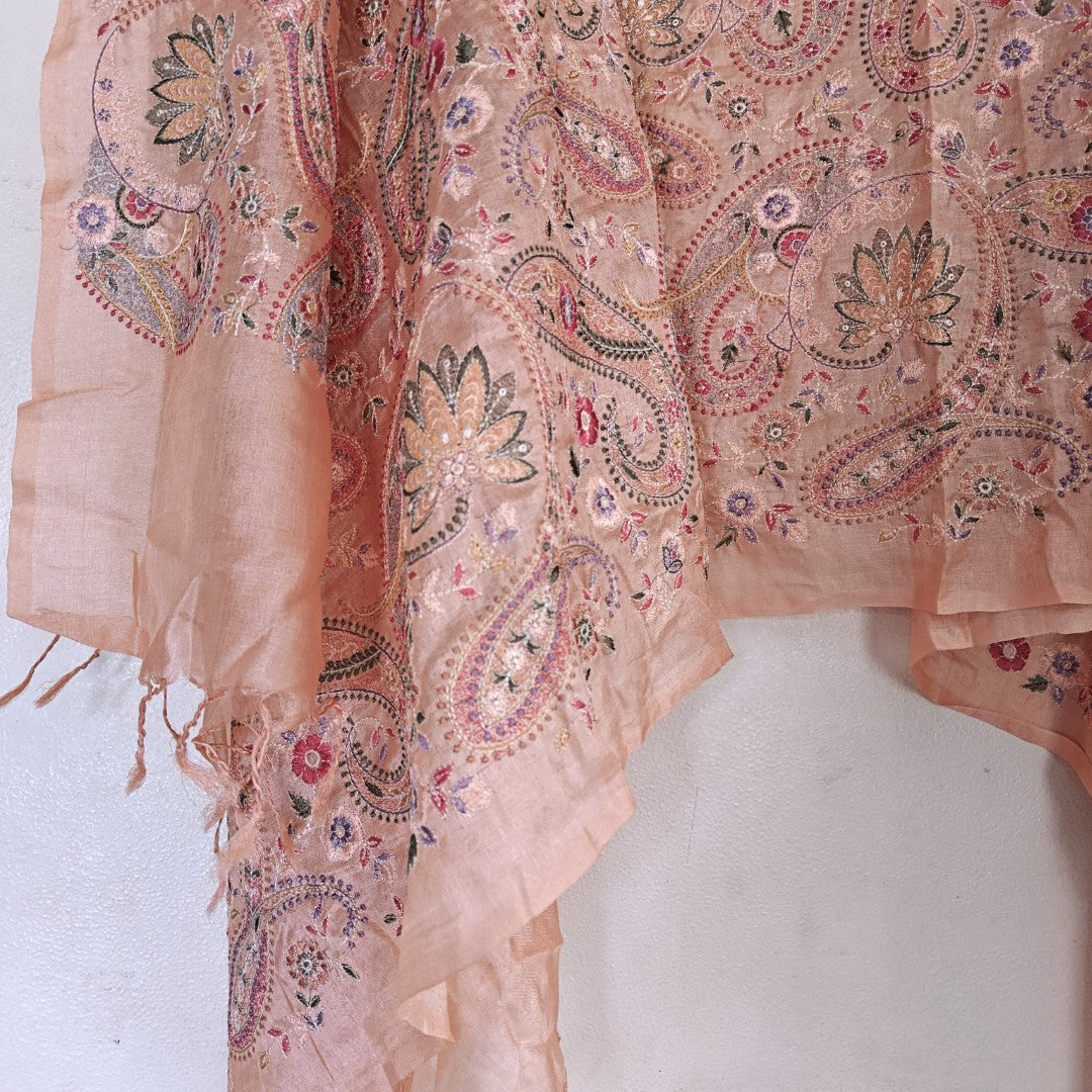 Pure Tussar Silk Heavy Embroidered Dupatta