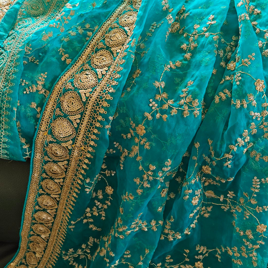 Blue Sabyasachi inspired Dupatta