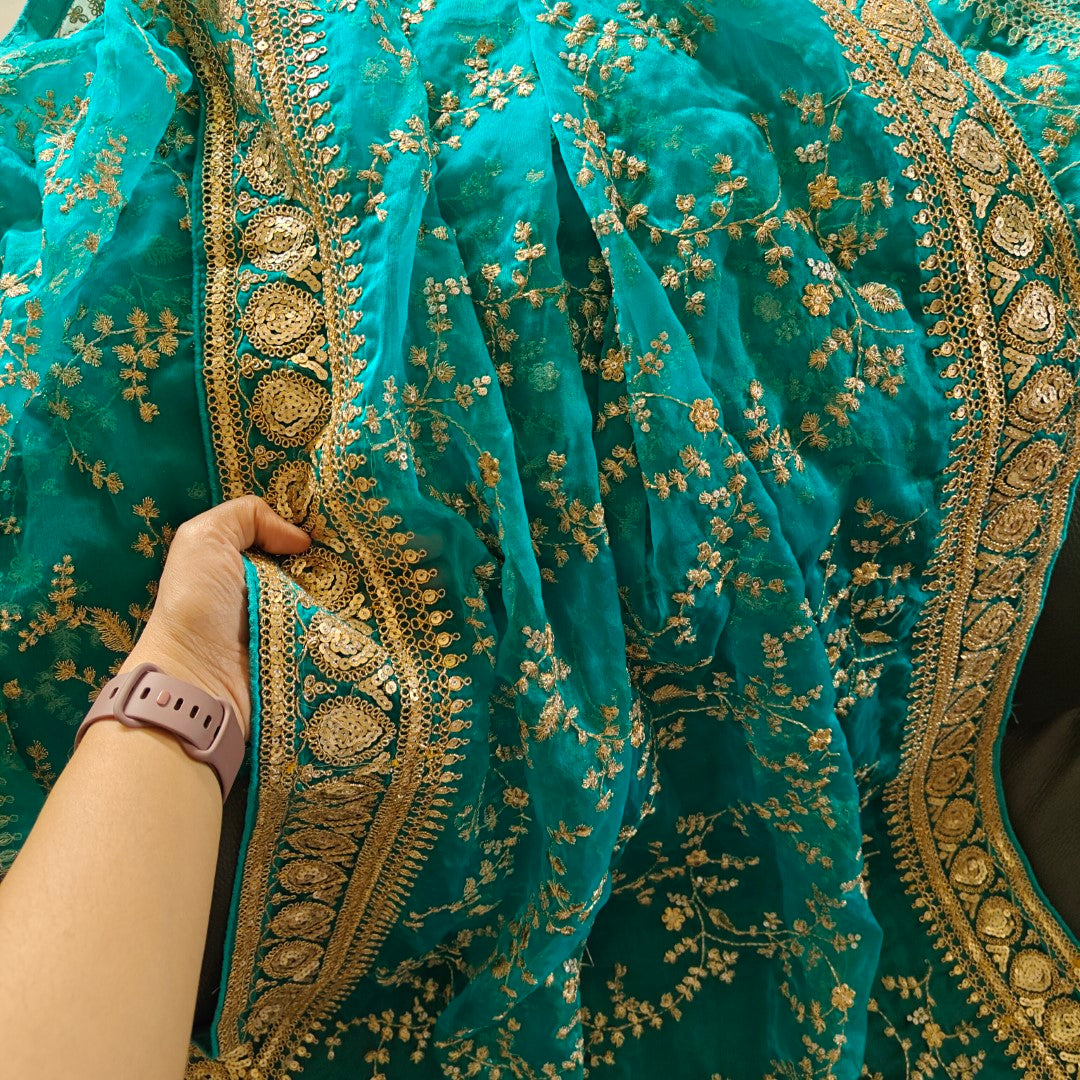Blue Sabyasachi inspired Dupatta