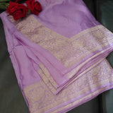 Lialac dupatta Organza satin with brocade border