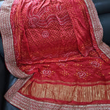 Kareena Kapoor Inspired Red Bandhani Gaji Silk Dupatta