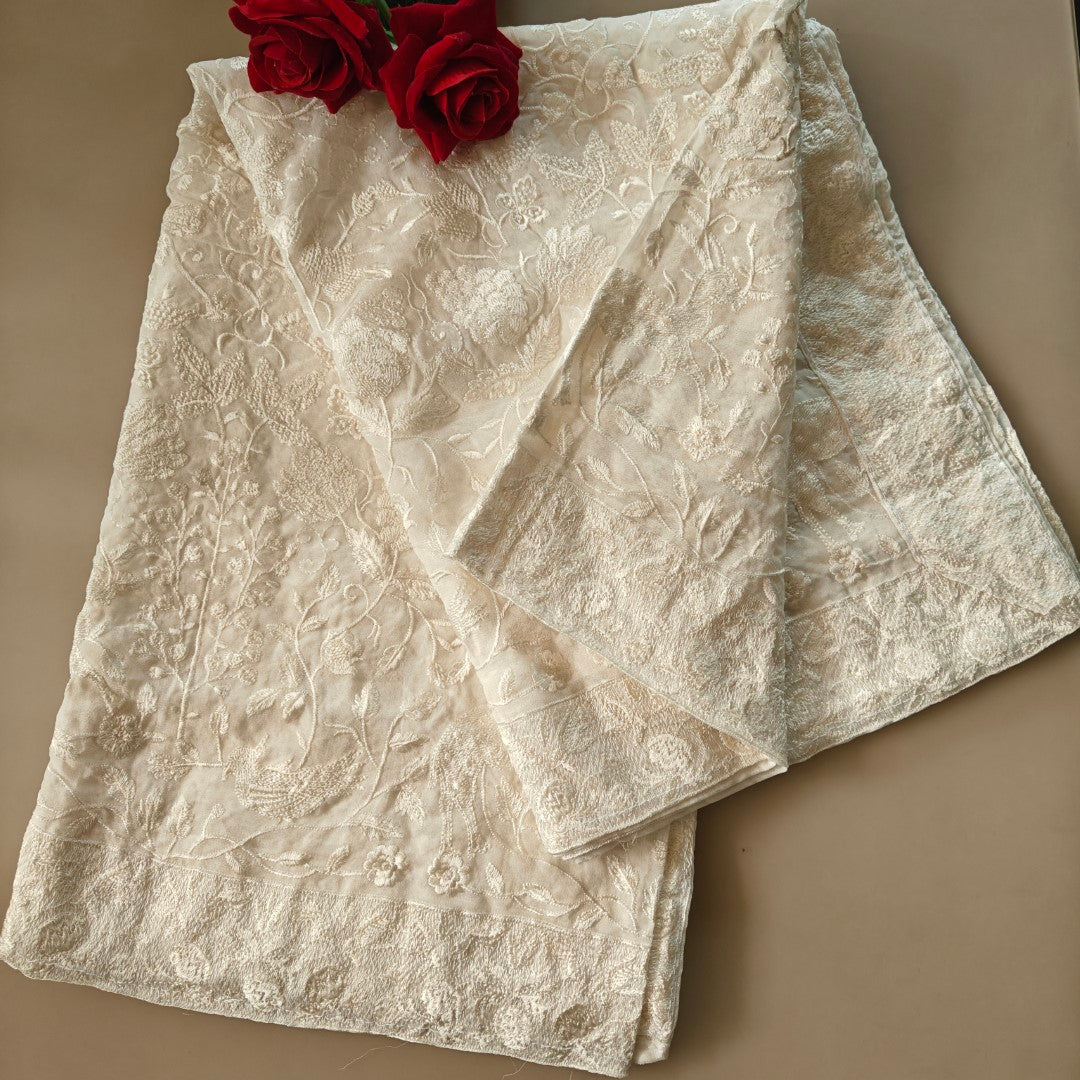 White Viscouse heavy Dupatta