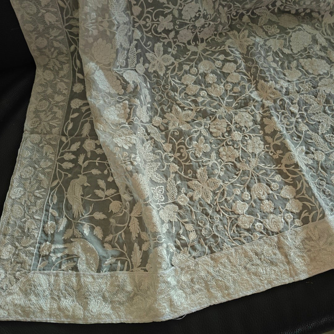 White Viscouse heavy Dupatta