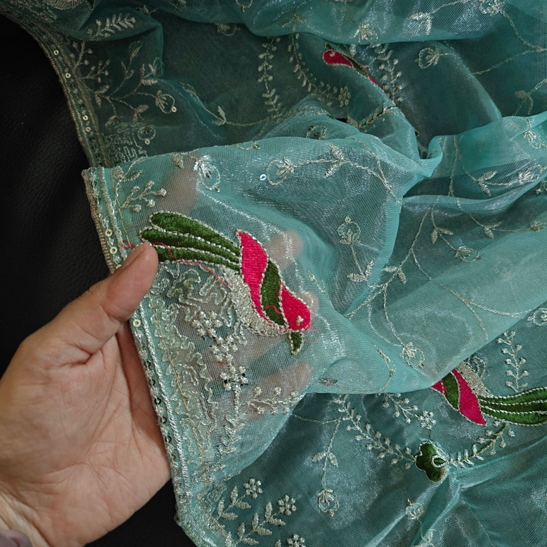 Fancy all over embroidery dupatta