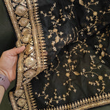 Black Organza all over embroidery Dupatta