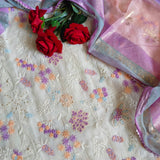 Embroidered Pure Maheshwari Designer Dress material