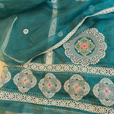 Tissue Dress material with embroidery