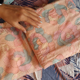 Peach colorful dress material