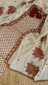 Pure Slub Silk with Cotton Designer dupatta