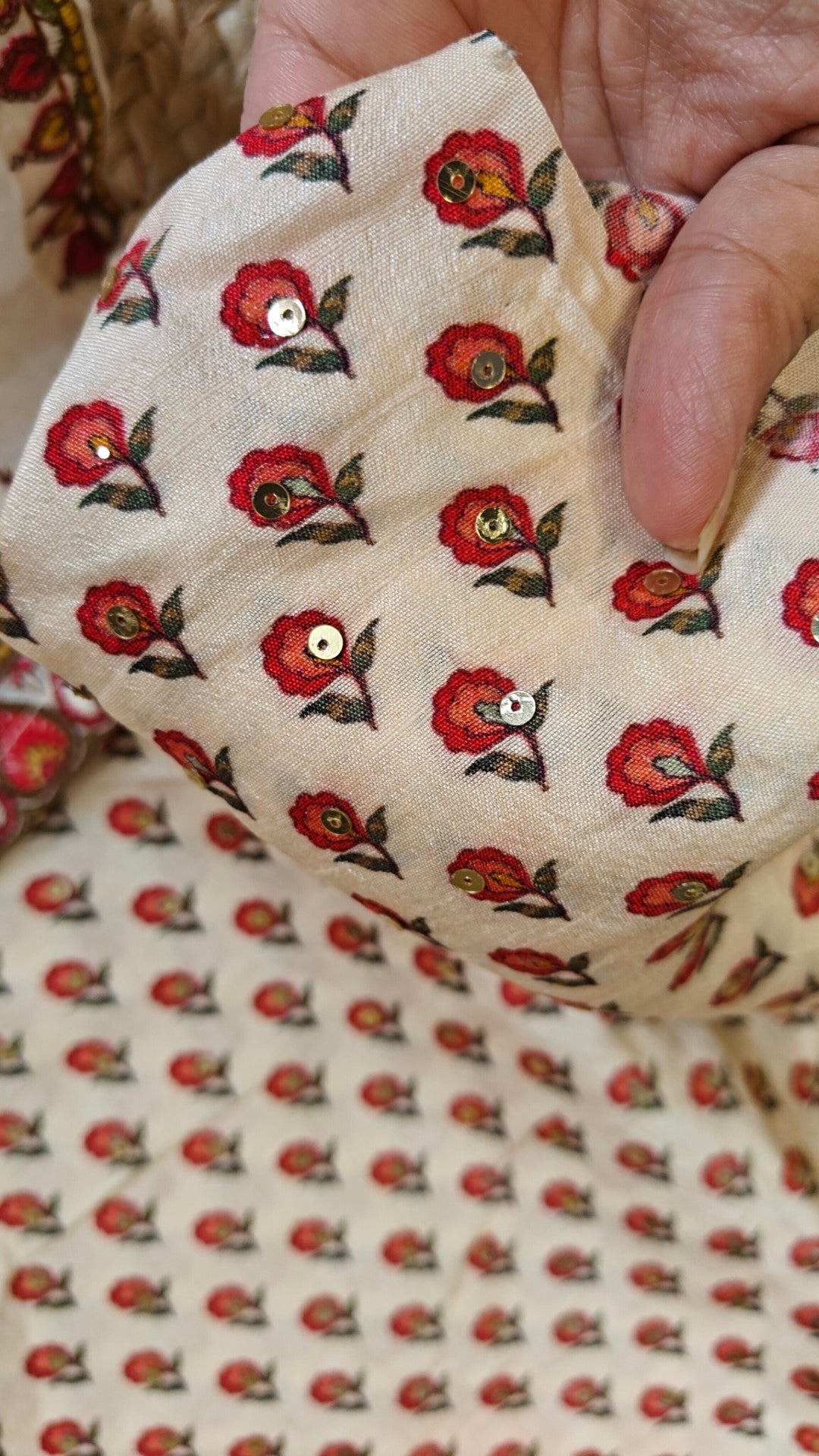 Pure Slub Silk with Cotton Designer dupatta