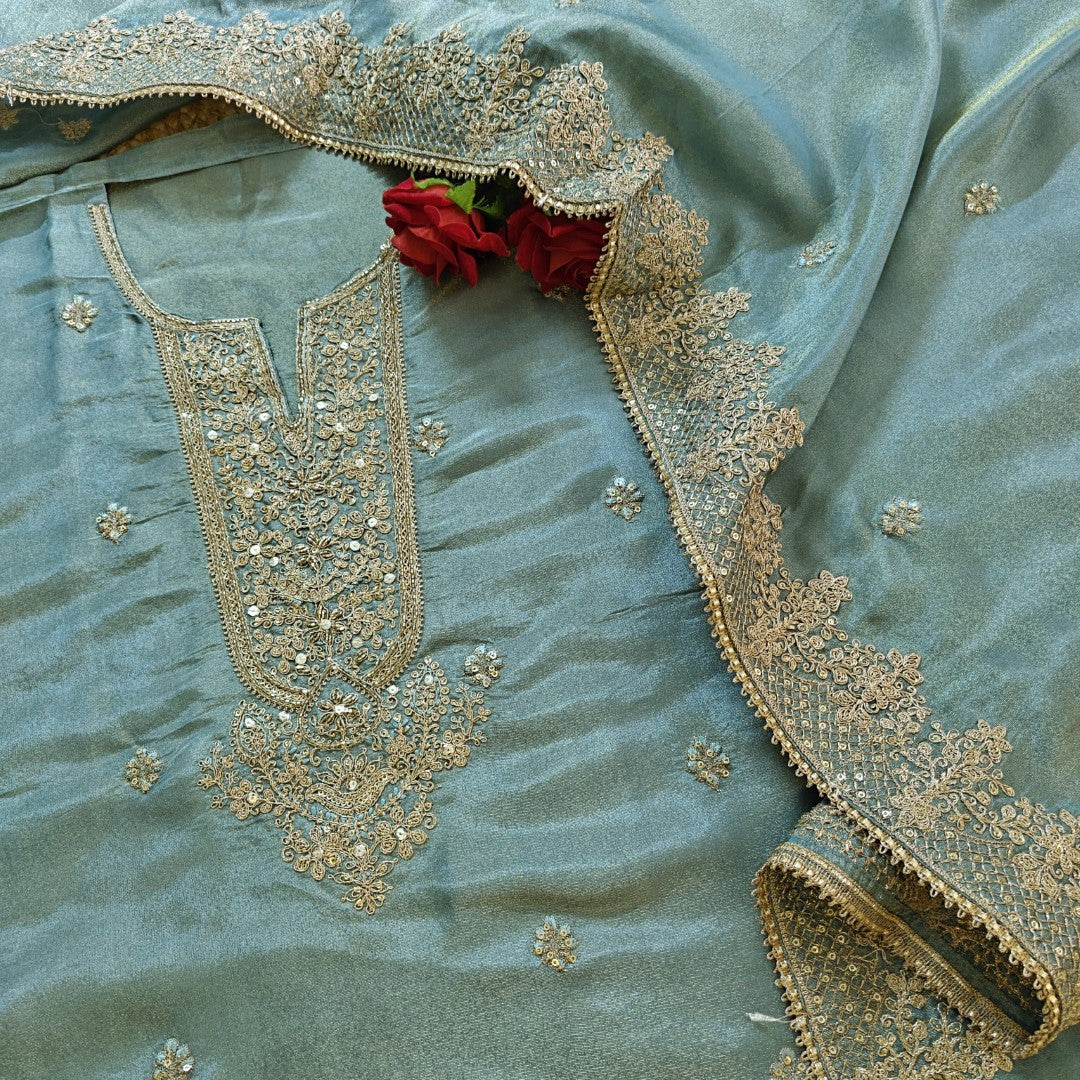 Tissue Russian Silk Dress Material