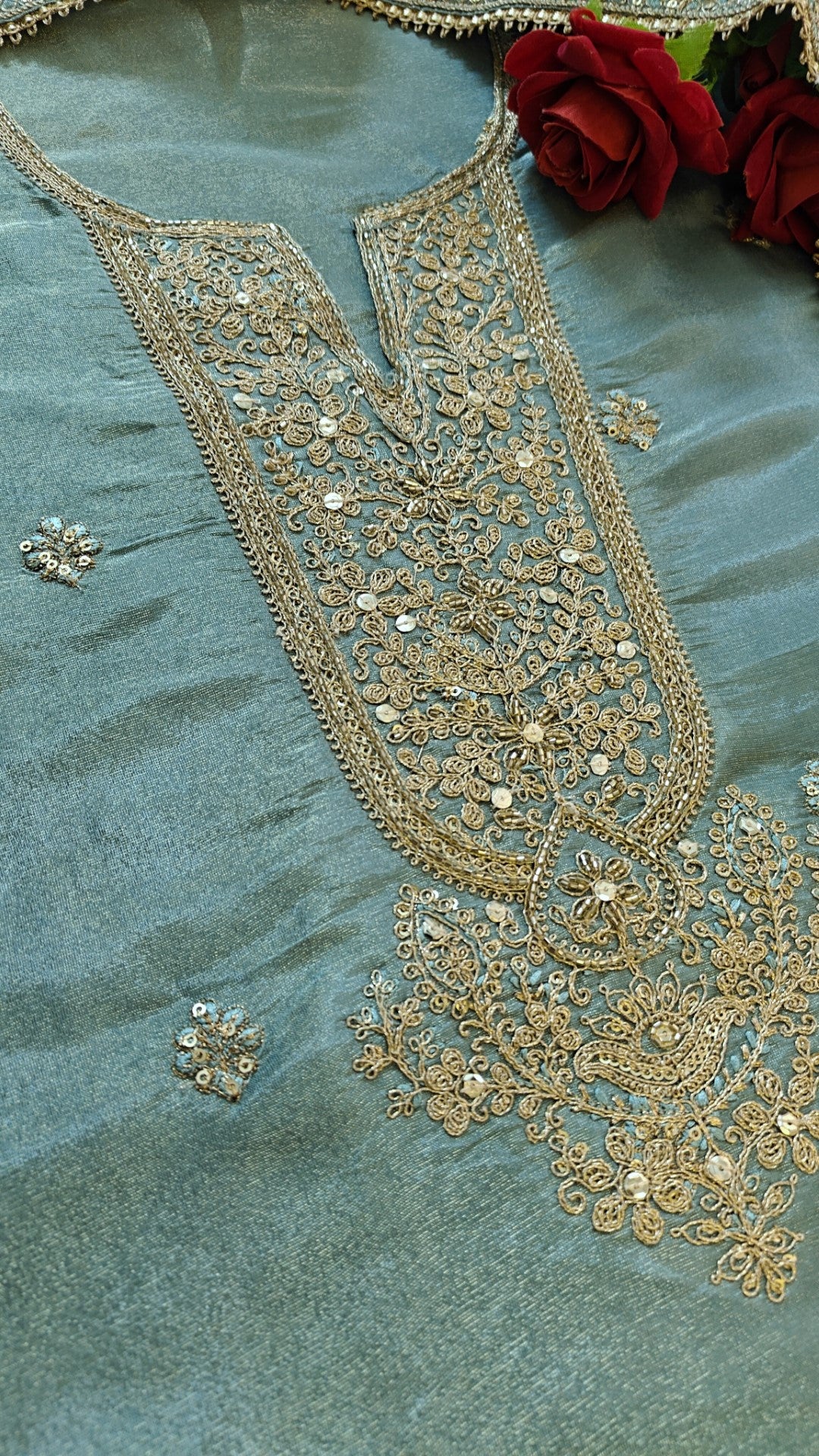 Tissue Russian Silk Dress Material