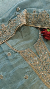 Tissue Russian Silk Dress Material