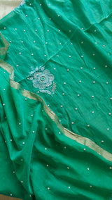 Pure Mul handwork chikankari Kurta Dupatta set