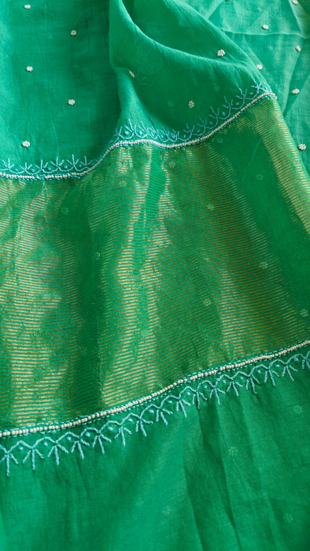 Pure Mul handwork chikankari Kurta Dupatta set